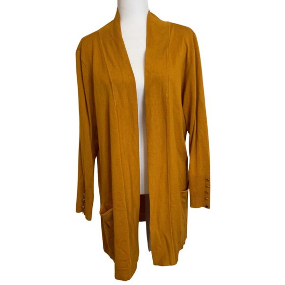 JM Collection Sweaters - JM Collection Mustard Yellow Sweater XXL